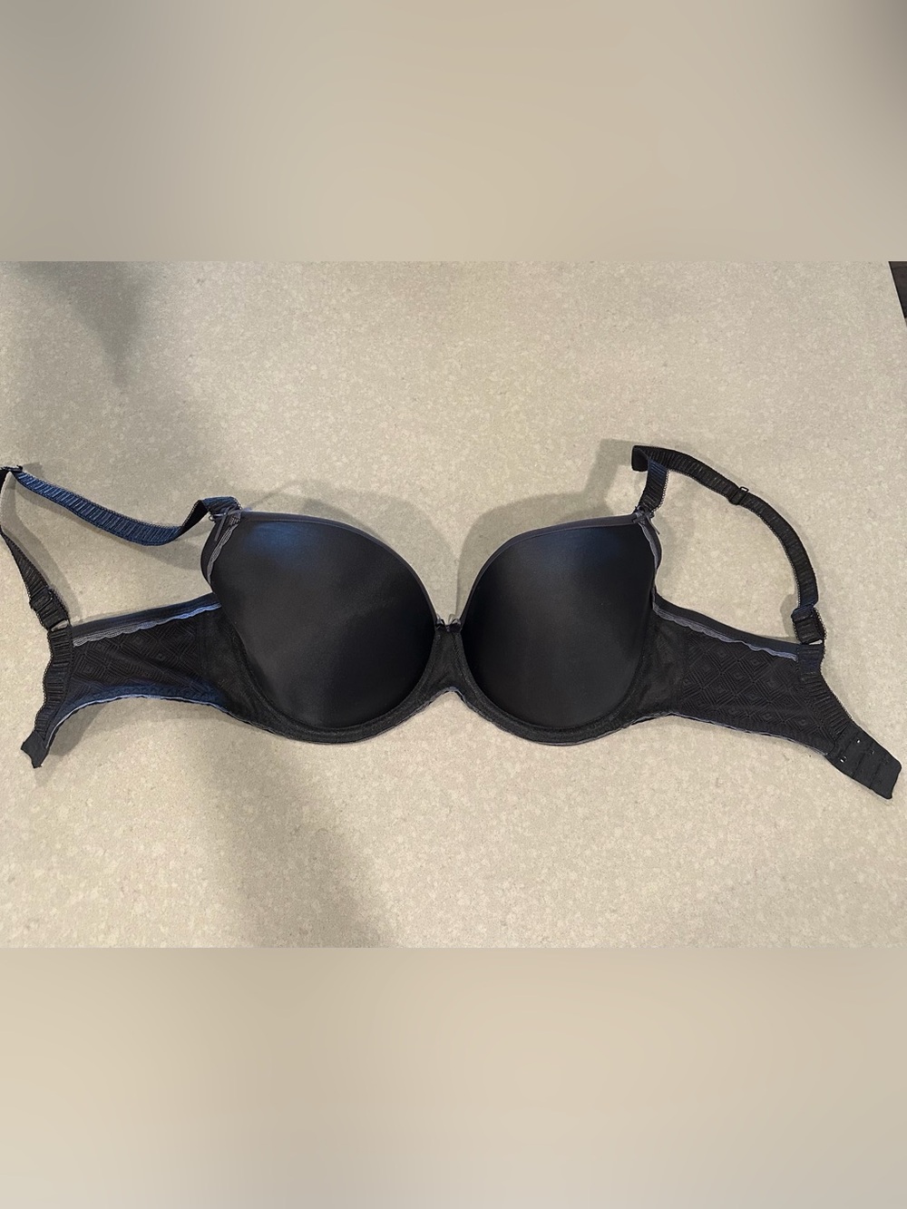 Freya Deco Vibe plunge bra 32G UK / 32I US Black NWOT